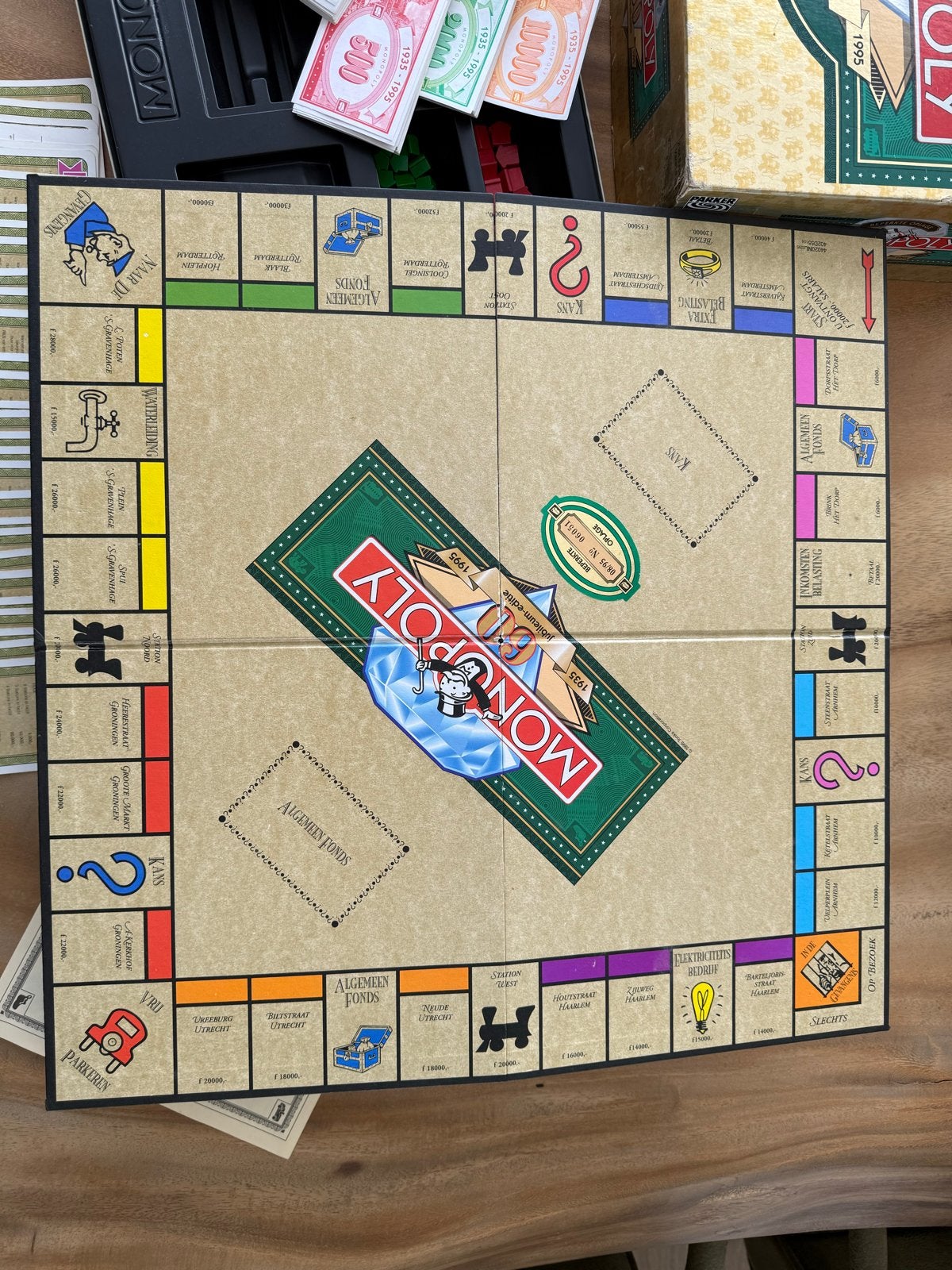 Monopoly 60 Jaar Jubileumeditie 1935-1995, Hobby en Vrije tijd, Gezelschapsspellen | Bordspellen, Vijf spelers of meer, Ophalen