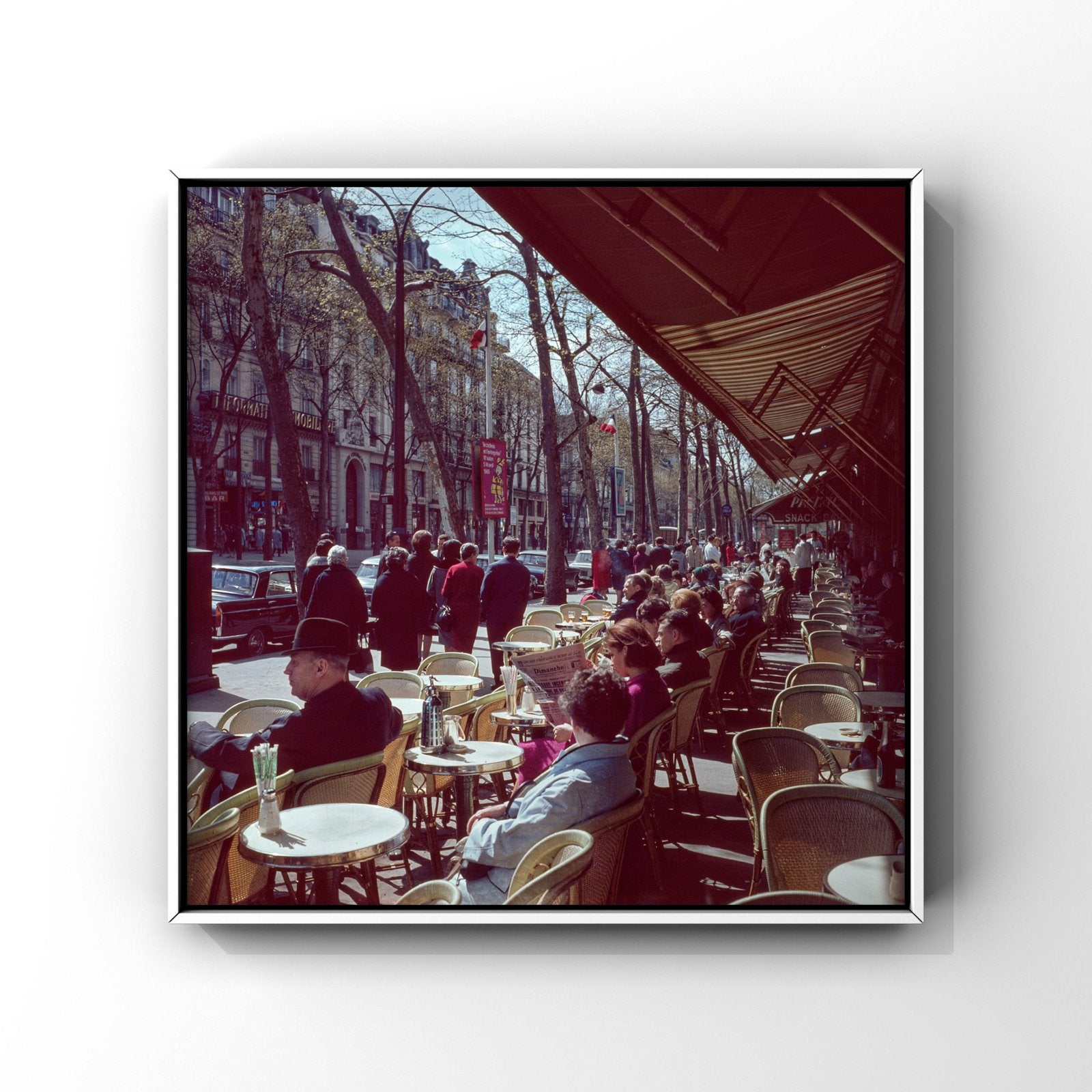 1x cafe Paris 1960 | fotograaf Willen vab der Poll |vaderdag, Ophalen, Schilderij, Minder dan 50 cm