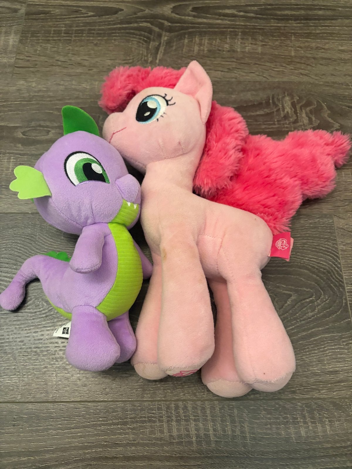 My Little Pony knuffels: Pinkie Pie en Spike, Ophalen of Verzenden, Gebruikt