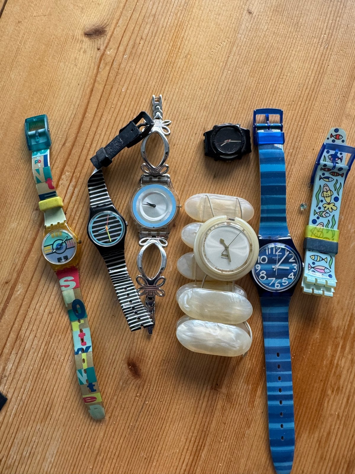 Oude Swatch horloge collectie - Vintage Swatches, Kunststof, Gebruikt, Polshorloge, Swatch