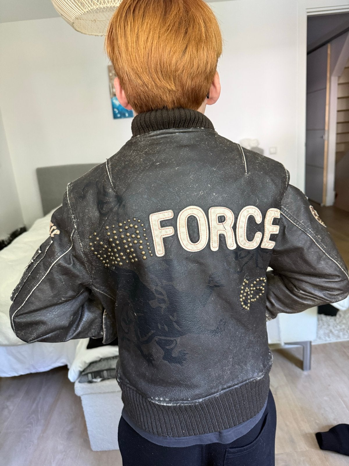 Stoere Airforce Dragons bomberjack met teddy voering, Ophalen of Verzenden, Gebruikt, Jongen, Jas
