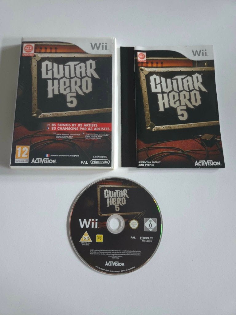 Nintendo Wii - Guitar Hero 5 - 10974, Spelcomputers en Games, Muziek, 1 speler, Ophalen of Verzenden, Zo goed als nieuw