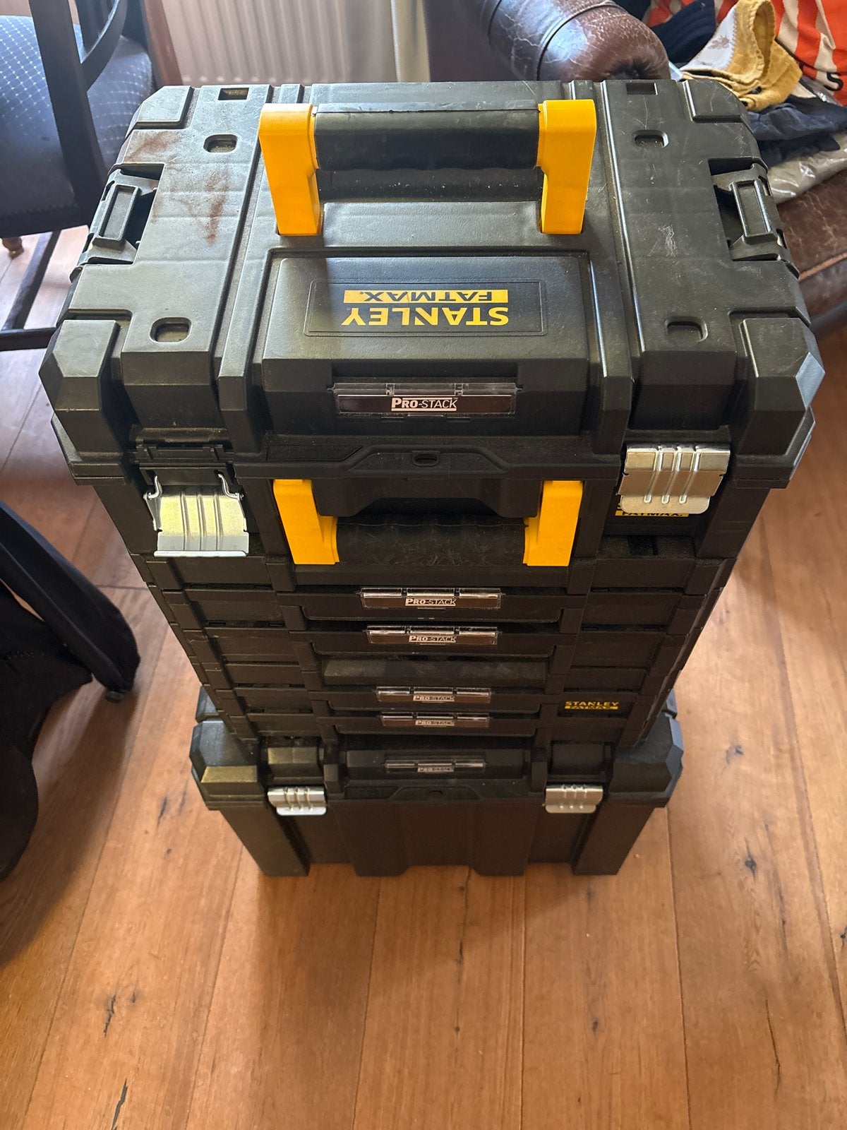 Stanley FatMax Pro-Stack Gereedschapskist op Wielen, Ophalen, Gevuld, Gebruikt