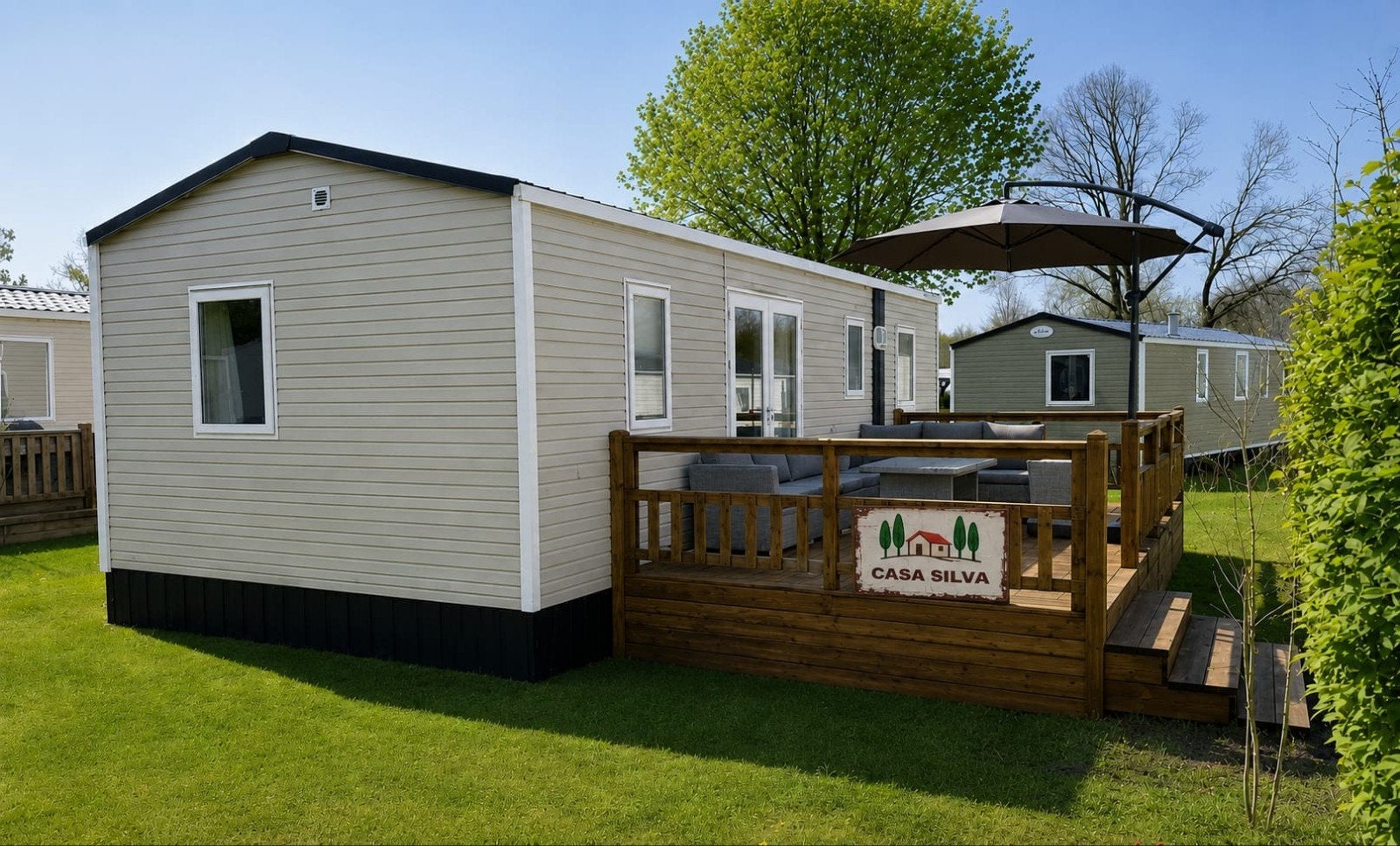 Deze prachtige chalet is te huur op park Lente van Drenthe.