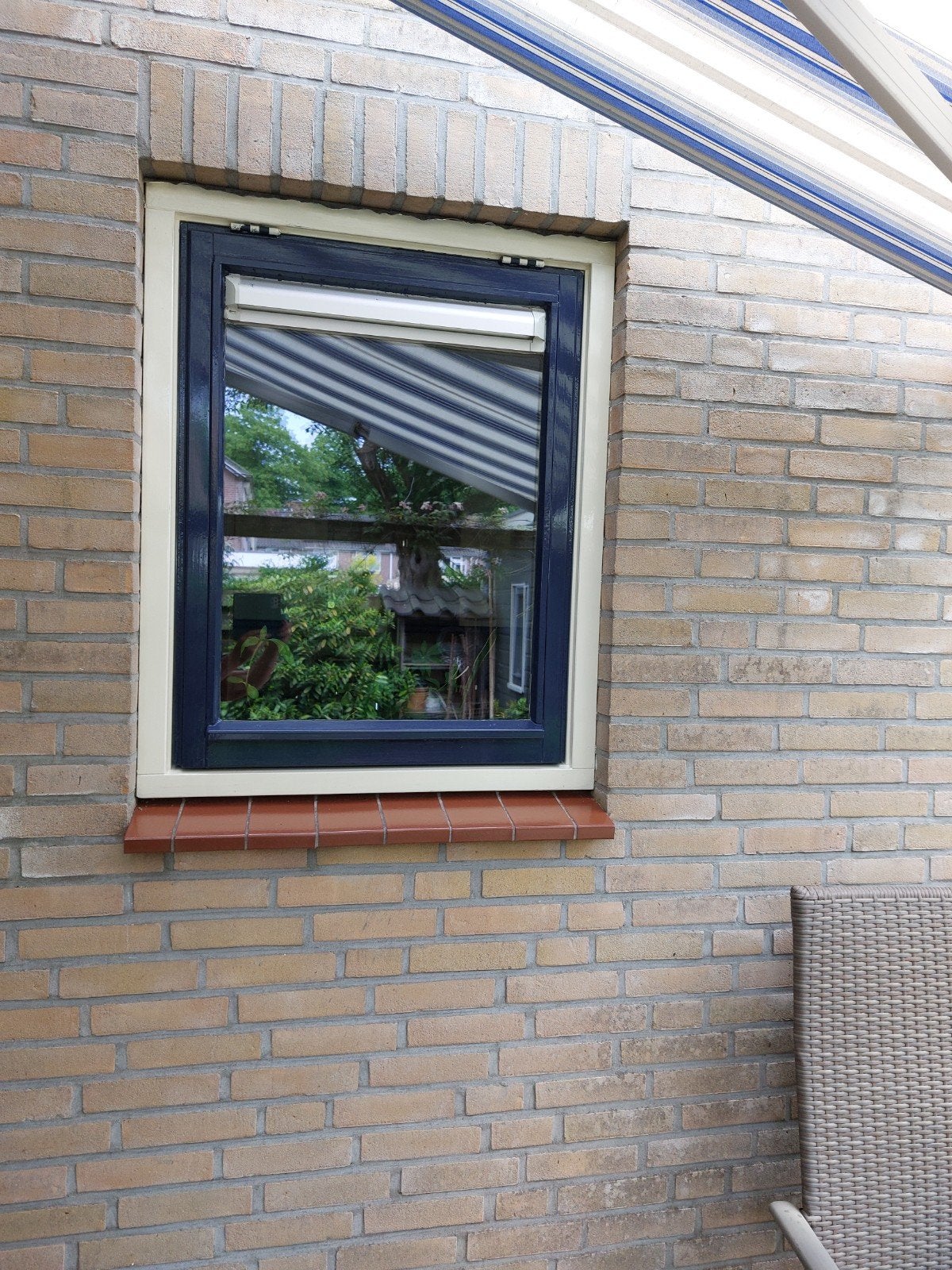 Compleet raam met stelkozijn en loodslab, Doe-het-zelf en Verbouw, Ophalen, Gevelraam of Ruit