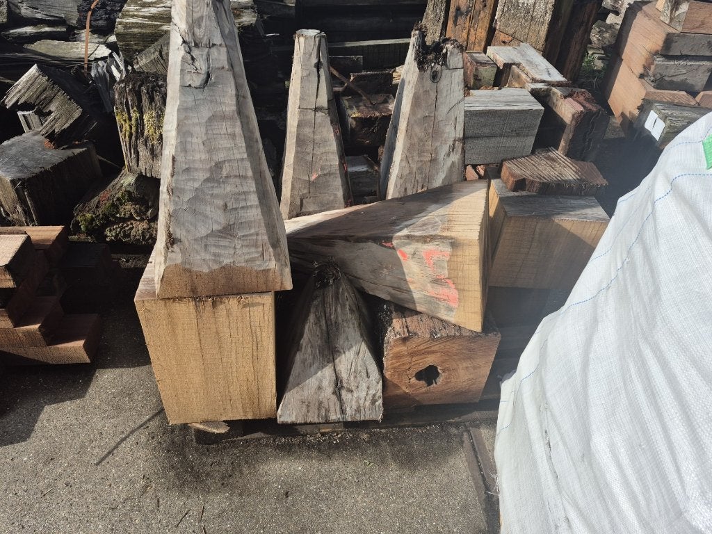 Hardhouten Azobé Sokkels, Zuilen, Pilaren, Palen, Meerpalen, Ophalen, Gebruikt, Hardhout, Minder dan 180 cm
