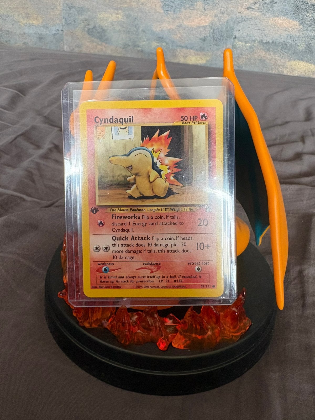 Cyndaquil first edition #57, Ophalen of Verzenden, Nieuw, Losse kaart