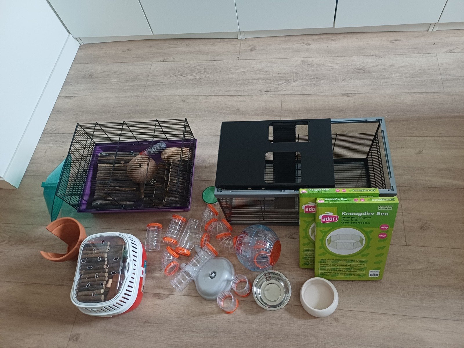 Een hamsterparadijs (hamsterkooi en -bak) koppelbaar), Dieren en Toebehoren, Knaagdieren en Konijnen | Hokken en Kooien, Kooi