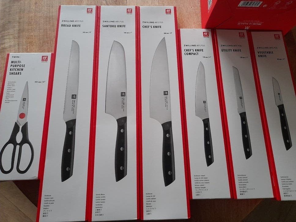 Zwilling Messenset 8-delig met messenblok €130,-, Ophalen, Nieuw, Rvs of Chroom, Bestekset