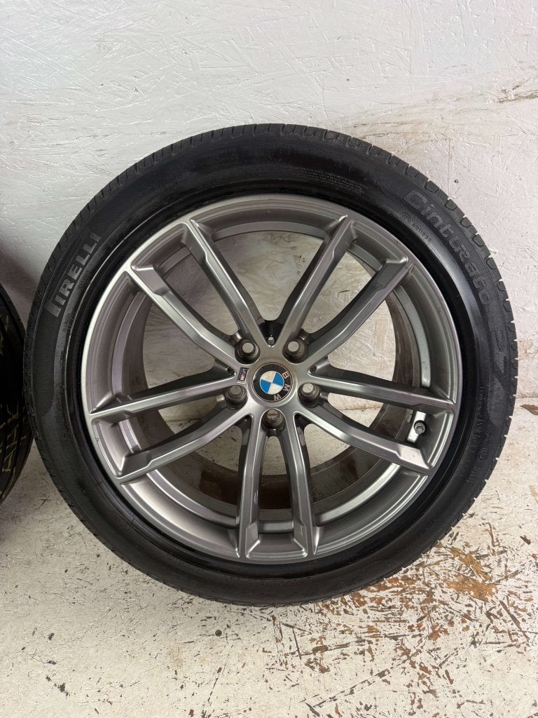 3 Originele BMW 5-Serie velgen 18" 5x112 Style 662M zomerset, Auto-onderdelen, Banden en Velgen, Niet ingevuld, 18 inch, Gebruikt