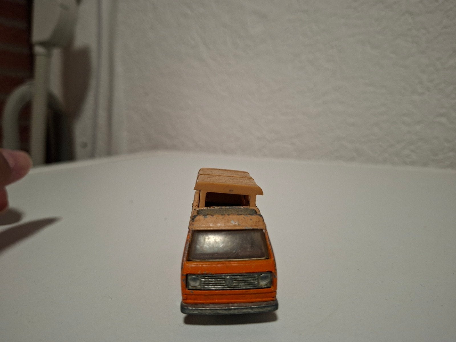 Vintage hotweels VW Camper Van met Pop-Top - Oranje/Beige, Kinderen en Baby's, Ophalen of Verzenden, Gebruikt