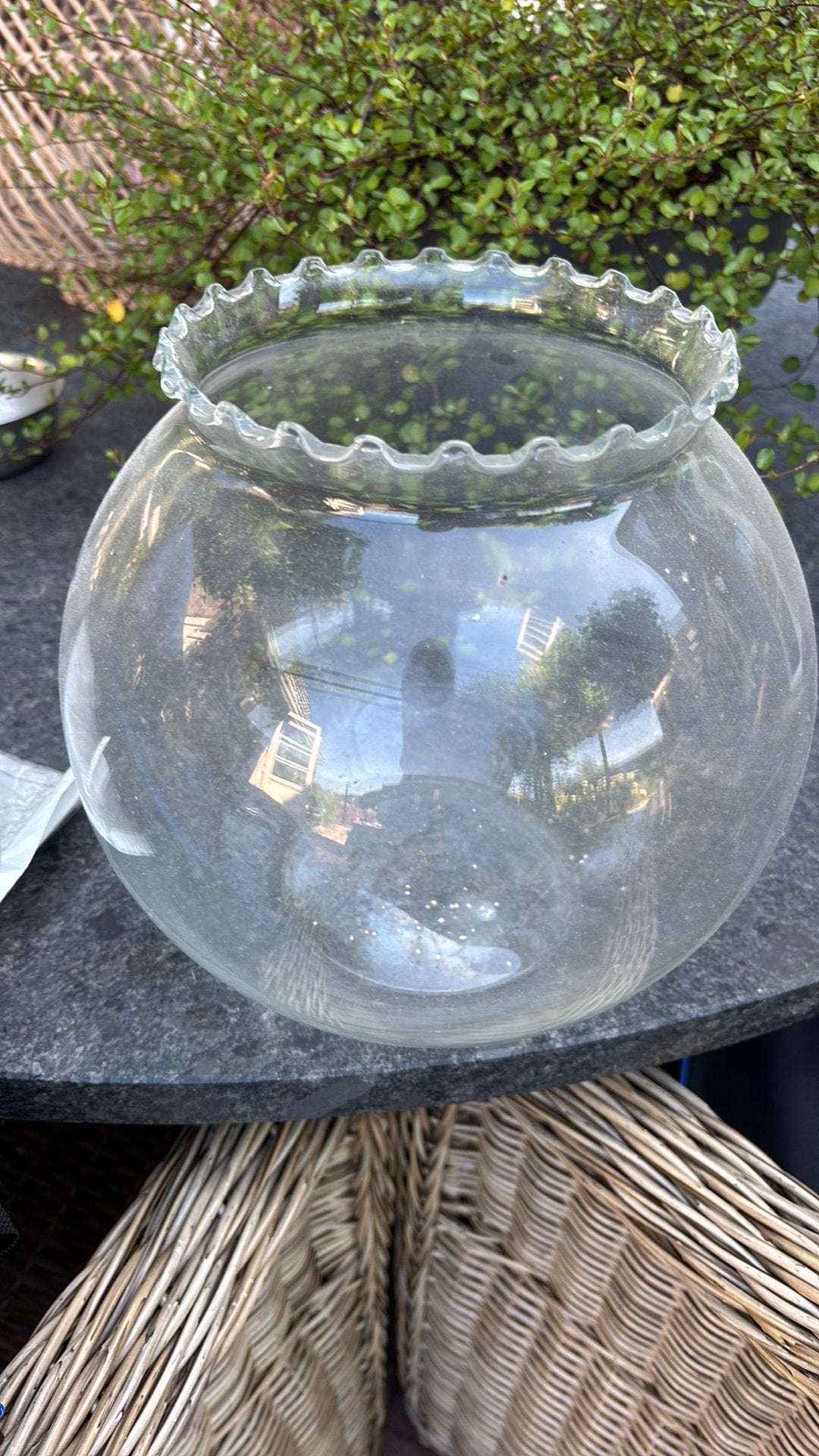 Glazen viskom 30 cm, Huis en Inrichting, Woonaccessoires | Stolpen, Glas, Ophalen, Gebruikt, 30 cm