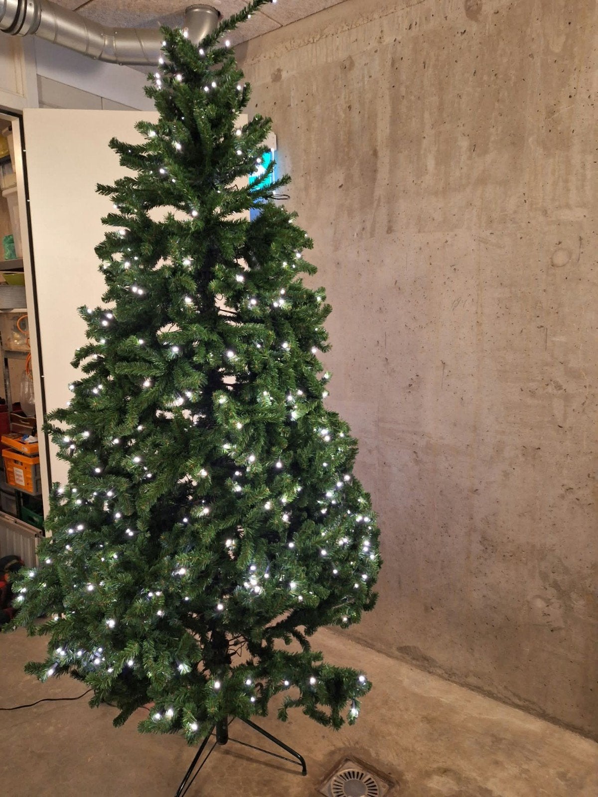 kunst kerstboom, Ophalen