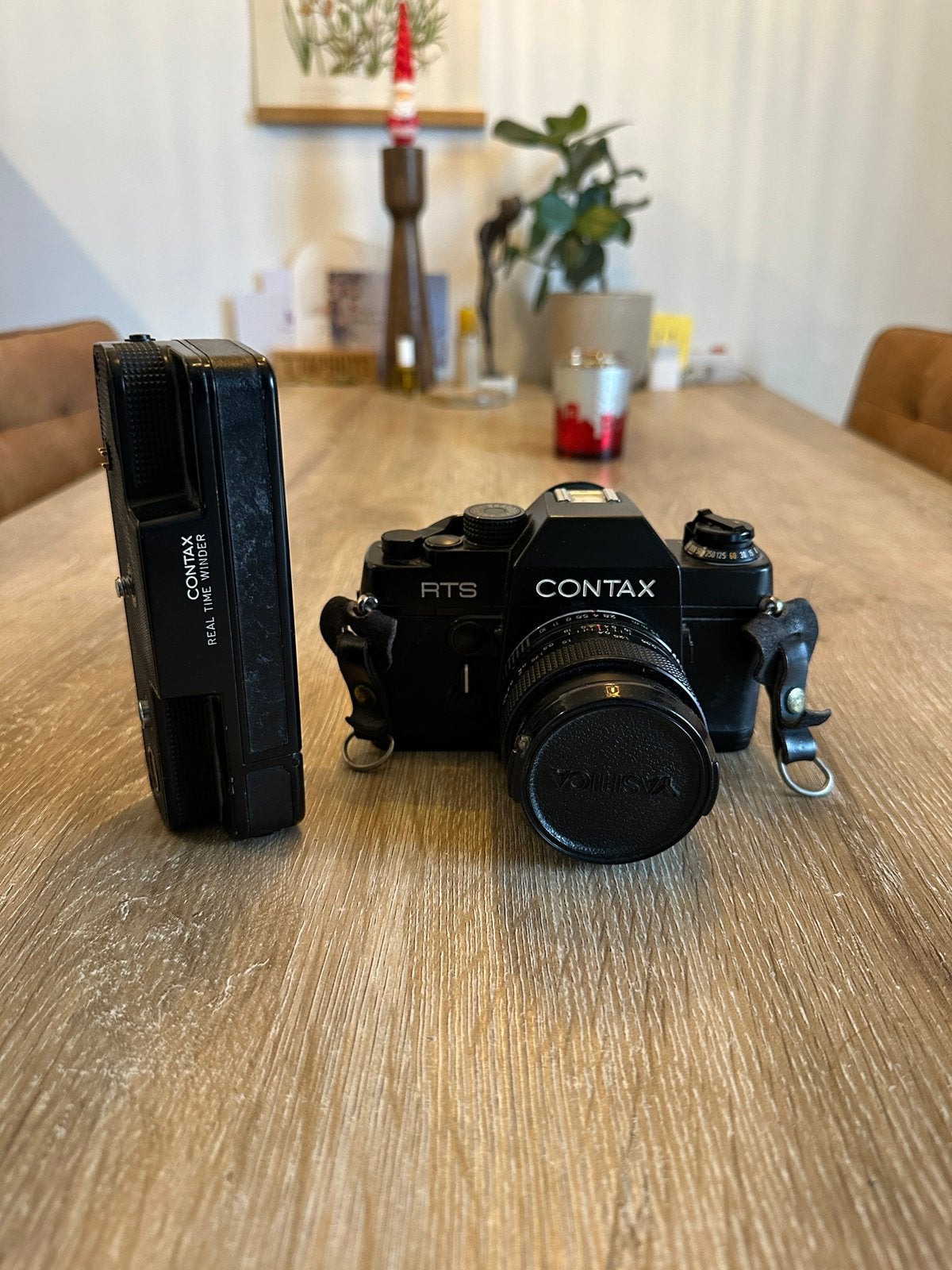 Contax RTS + Yashica 35mm f/2.8 Date Back & Winder, Audio, Tv en Foto, Fotocamera's Analoog, Ophalen of Verzenden, Gebruikt, Spiegelreflex