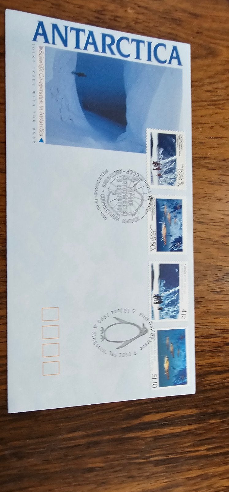 FDC Australië - Gezamenlijke uitgifte de USSR (Antarctica, Verzenden, Onbeschreven, Rest van de wereld
