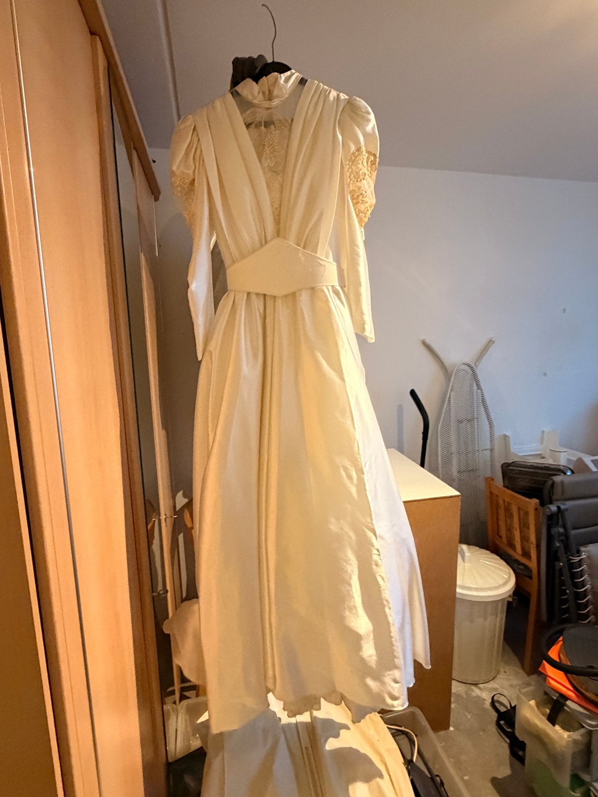 Trouwjurk vintage maat S, Kleding | Dames, Ophalen, Zo goed als nieuw, Wit, Trouwjurk
