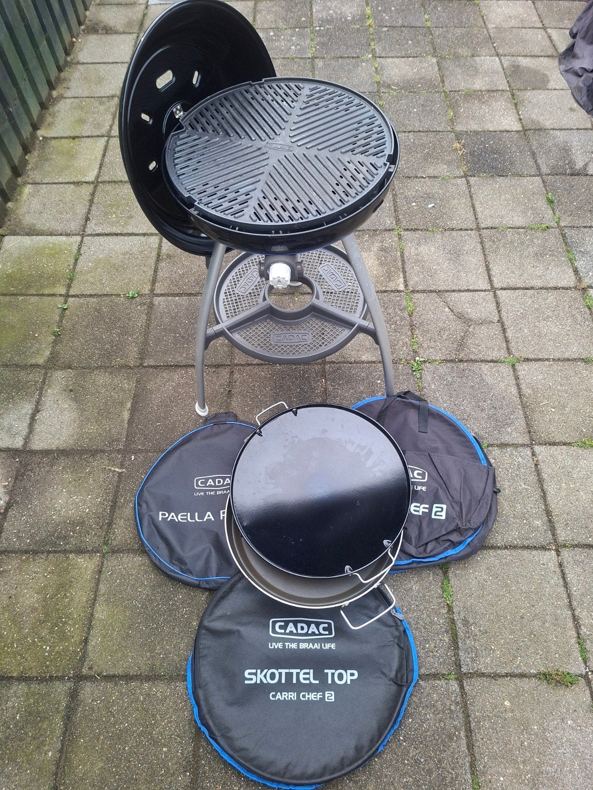 Cadac Carri Chef 2 met grillplaat, skottelbraai en paëllapan, Tuin en Terras, Ophalen, Gebruikt, Cadac