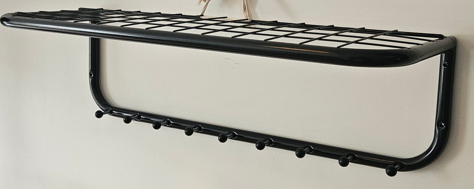 Vintage zwart metalen Ikea kapstok Viktor, Ophalen of Verzenden, Metaal, Wandkapstok