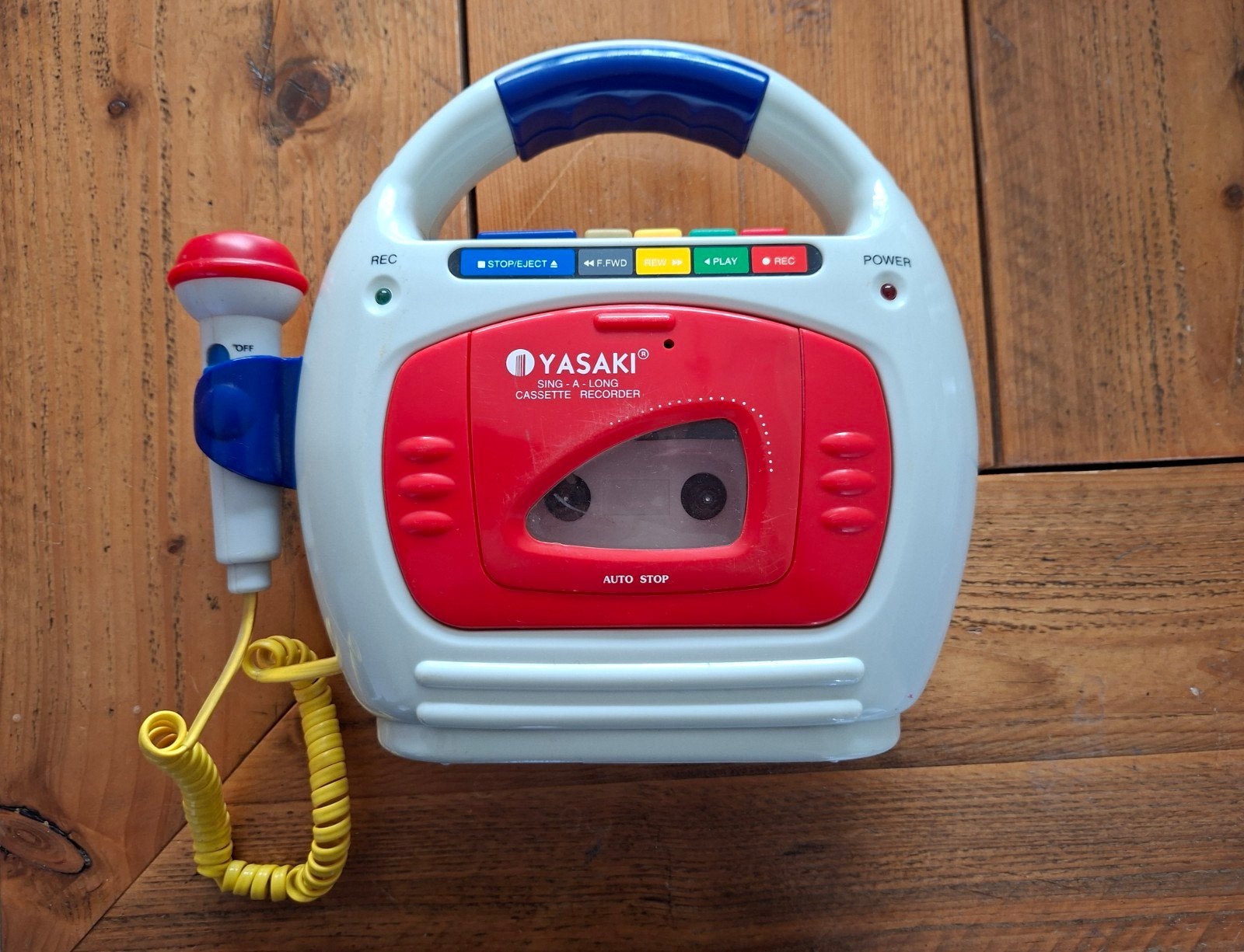 Yasaki SA-81N sing-a-long Cassette Recorder met microfoon, Ophalen of Verzenden, Gebruikt, Jongen of Meisje