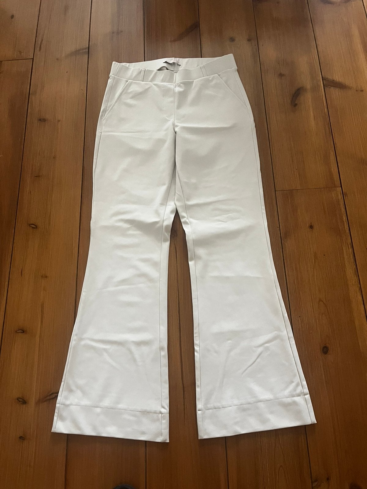 Mooie creme bonded flare broek Studio Anneloes, L, Overige kleuren, Verzenden, Maat 42/44 (L), Zo goed als nieuw