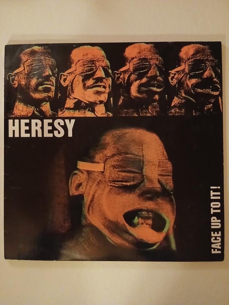 Heresy - Face up to it! LP 1988, Ophalen of Verzenden, Gebruikt