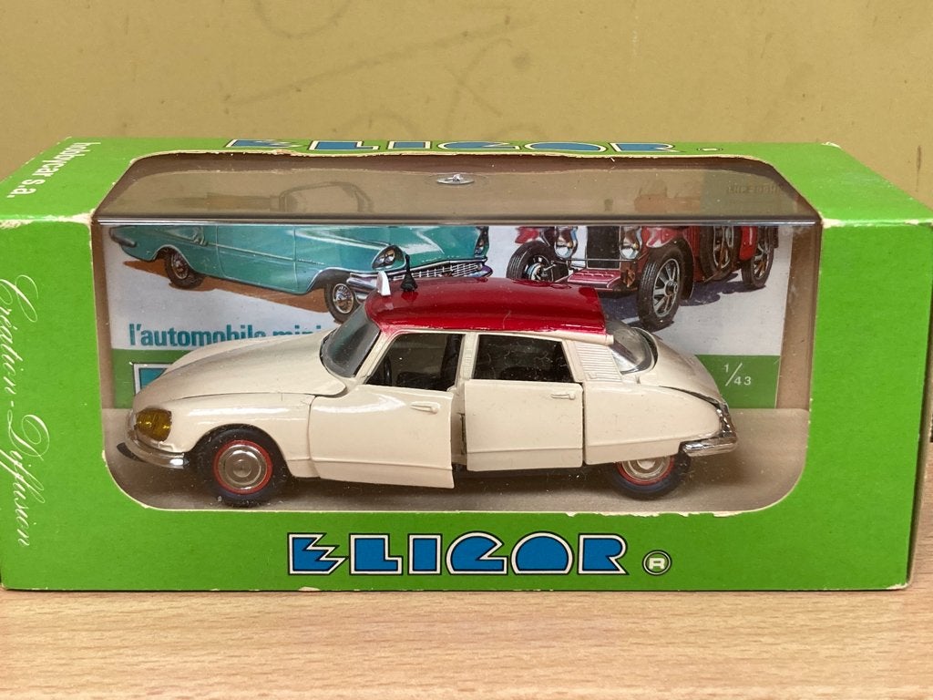 Citroen DS 21 1967 Parijse Taxi Vintage Eligor 1:43, Ophalen of Verzenden, Nieuw, Auto, Overige merken