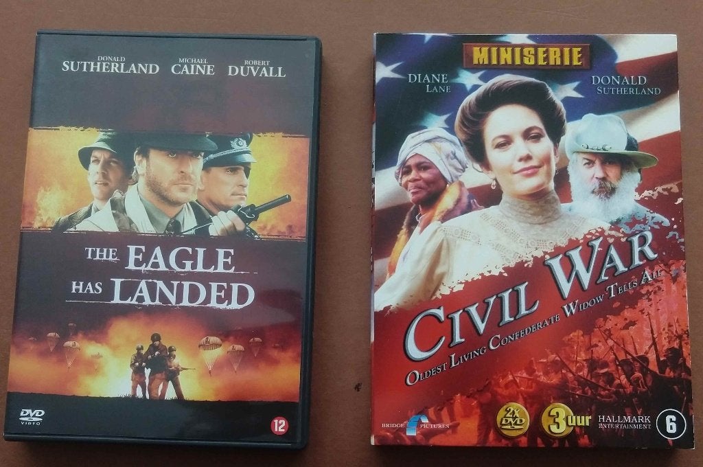 Donald + Kiefer Sutherland DVD 's - hoeft niet in 1 koop, Alle leeftijden, Ophalen of Verzenden, Zo goed als nieuw, Overige genres