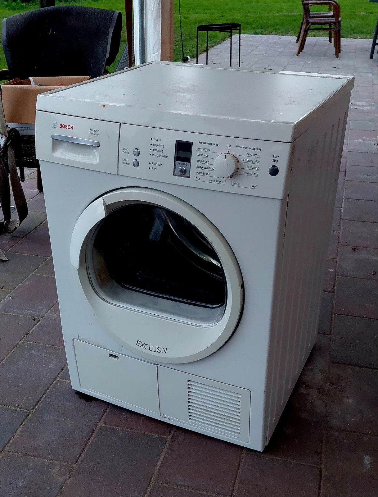 wasdroger, Witgoed en Apparatuur, Ophalen, 6 tot 8 kg, Gebruikt, Anti-kreukfase