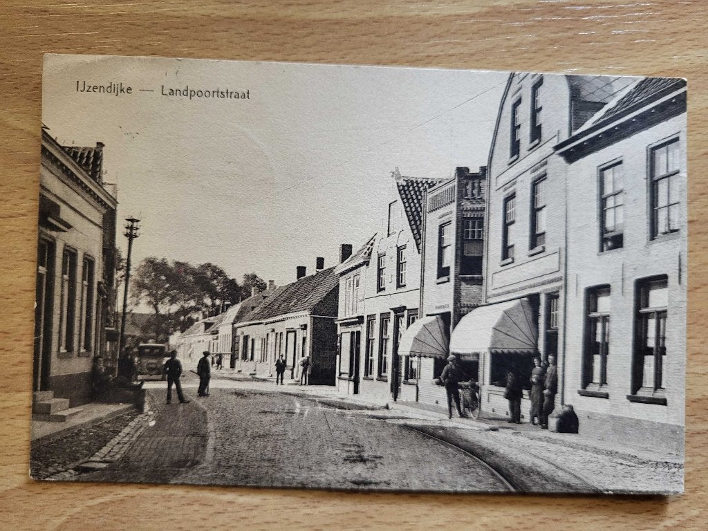 ansicht IJZENDIJKE Landpoortstraat PRACHTKAART, Ophalen of Verzenden, Voor 1920, Zeeland