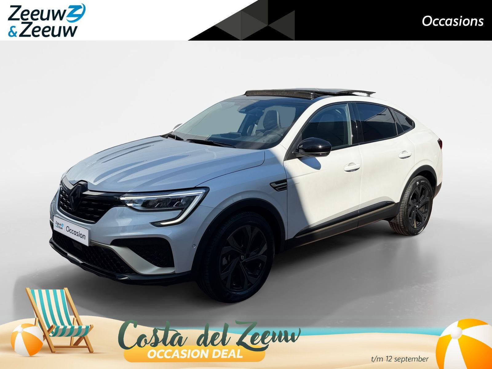 Renault Arkana 1.6 E-Tech hybrid 145 E-Tech engineered | Zee, Auto's, Gebruikt, Euro 6, Wit, Origineel Nederlands