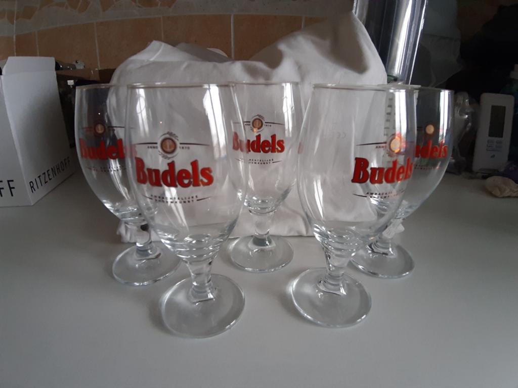 Budels bier voetglazen, Ophalen of Verzenden, Zo goed als nieuw, Overige typen