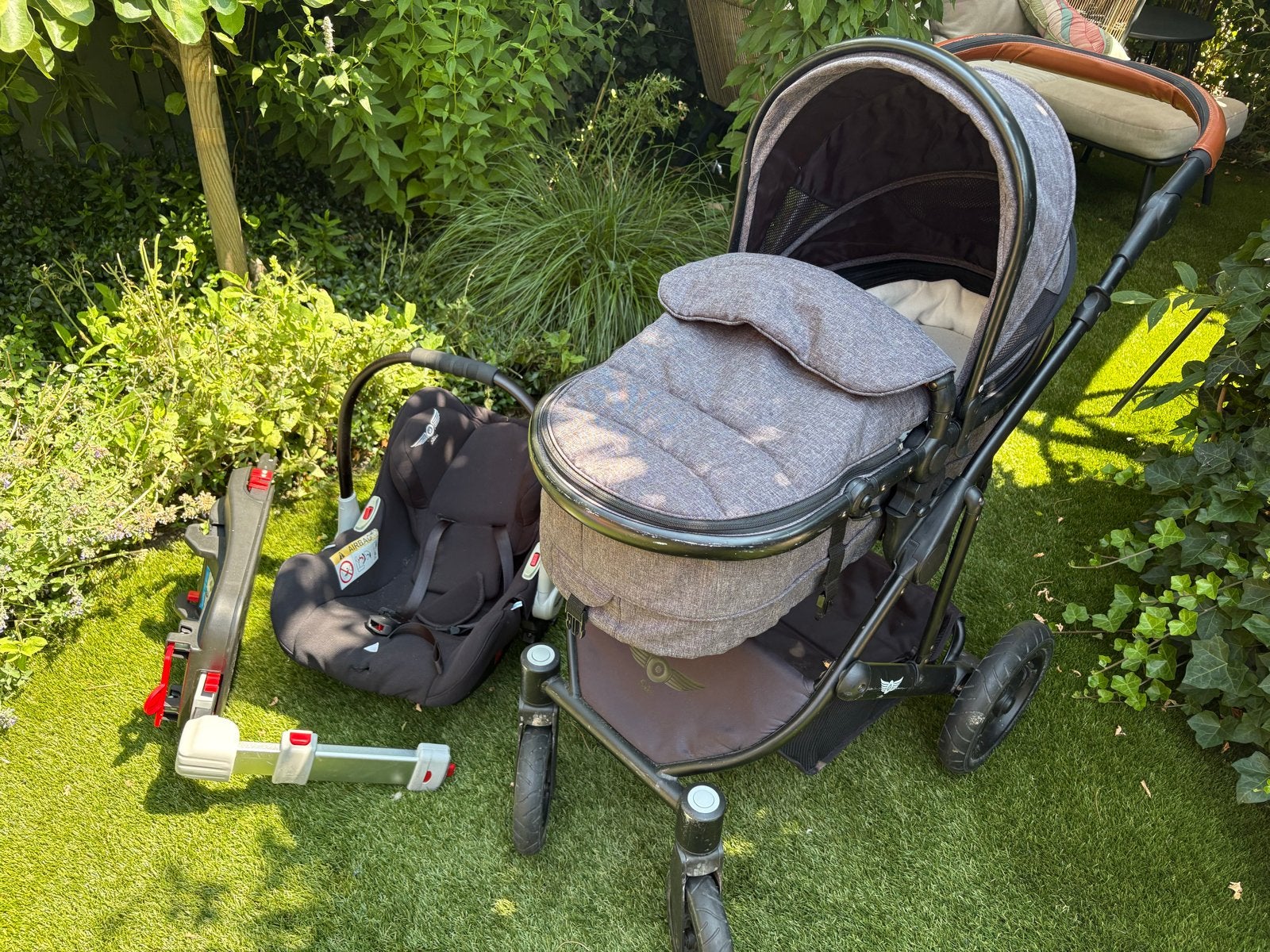 3 in 1 kinderwagen (incl isofix), Kinderen en Baby's, Verstelbare duwstang, Zo goed als nieuw, Ophalen, Kinderwagen