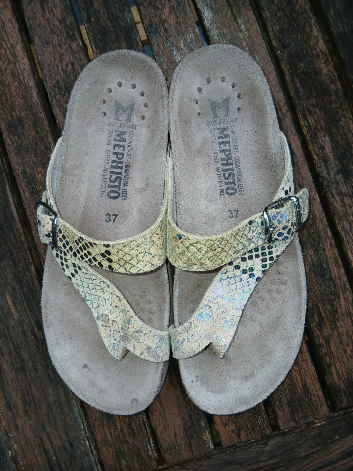 Mephisto echt leer!! sandalen/slippers 37, Slippers, Ophalen of Verzenden, Zo goed als nieuw, Overige kleuren