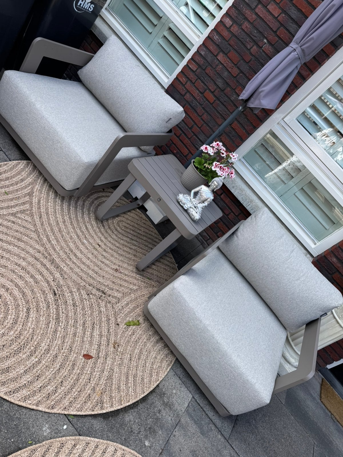 Tuinset met tafel, Aluminium, Zo goed als nieuw, Stoel, Tuinset