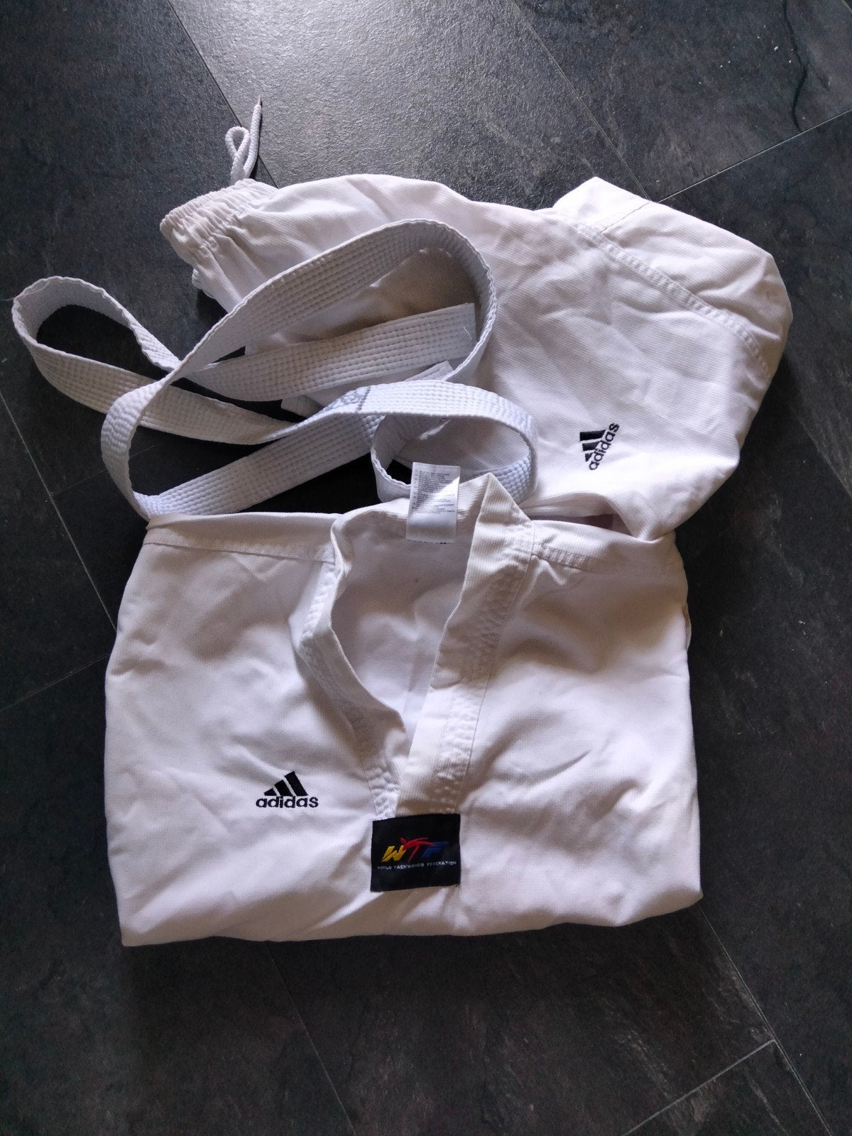 Taekwondo Uniform-dobok-  V-kraag, Ophalen, Gebruikt, Wit, Overige typen