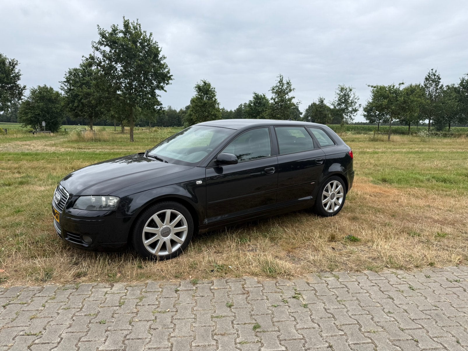 Audi a3 sportback 2.0 TDI S-line, Auto's, Zwart, 4 cilinders, Leder en Stof, Zwart