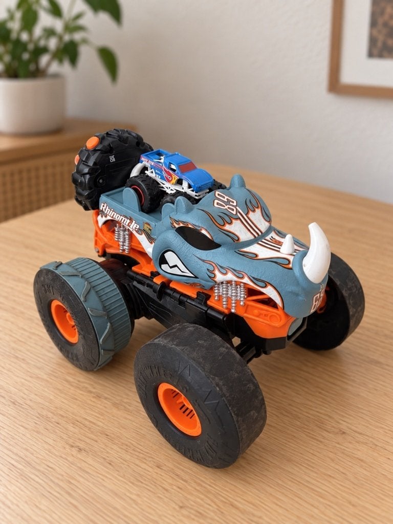Hot Wheels Rhinomite RC Monster Truck, Elektro, Auto offroad, Ophalen of Verzenden, Zo goed als nieuw