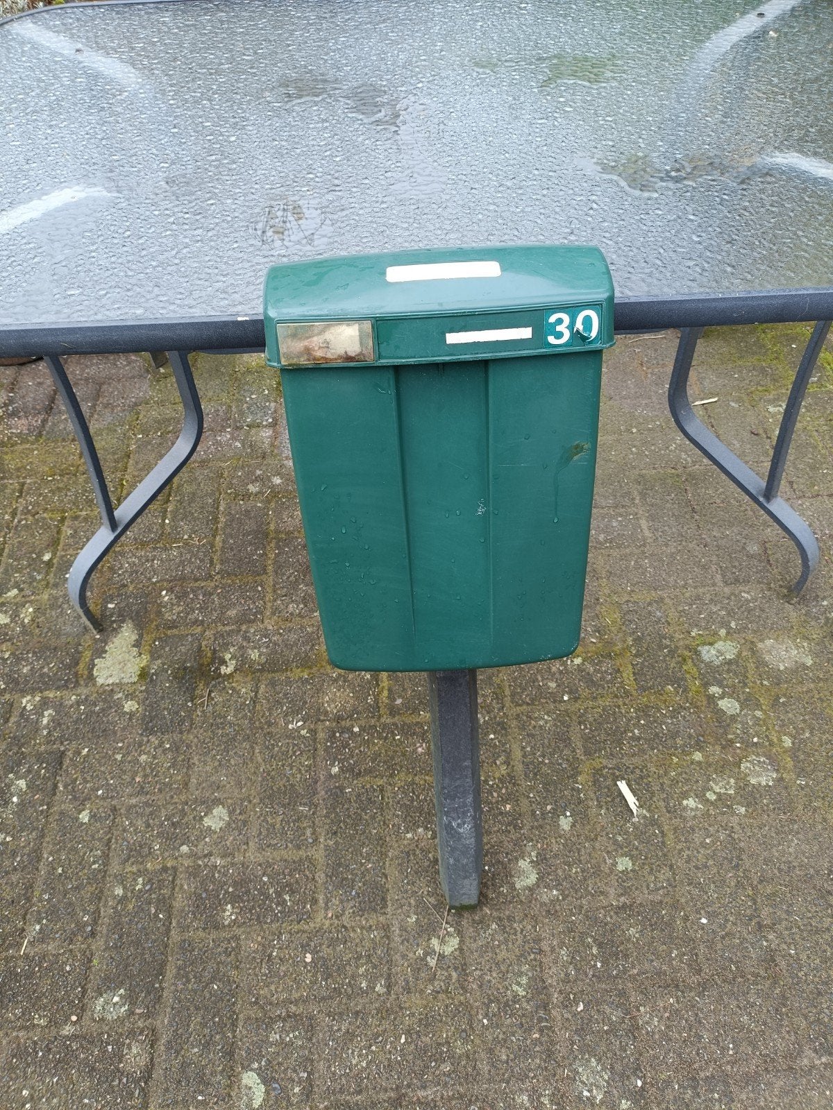 ptt brievenbus, Ophalen, Zo goed als nieuw, Kunststof, Staande brievenbus