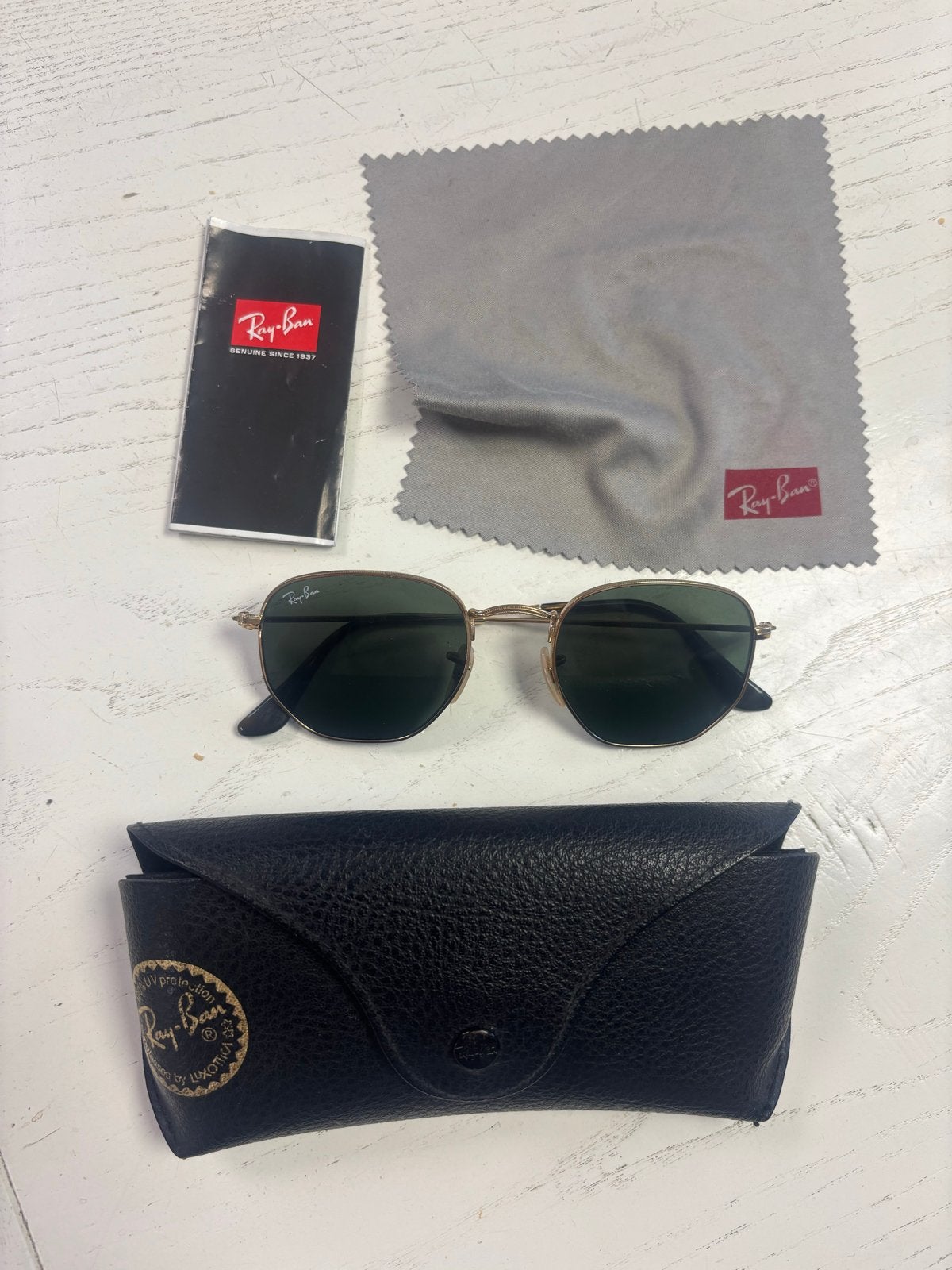 Ray-Ban Hexagonal Zonnebril RB 3578N 003/30 50-22, Zonnebril, Ophalen of Verzenden, Zo goed als nieuw, Ray-Ban