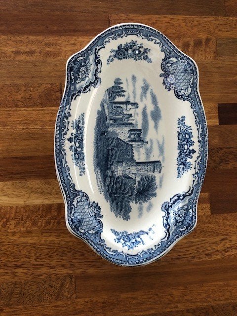Groot servies Old Britain Castles blauw, Ophalen