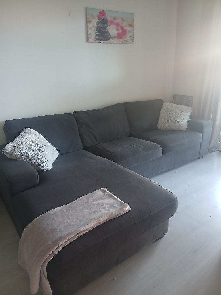 Antraciete hoekbank, Ophalen, Gebruikt, Overige maten, 300 cm of meer