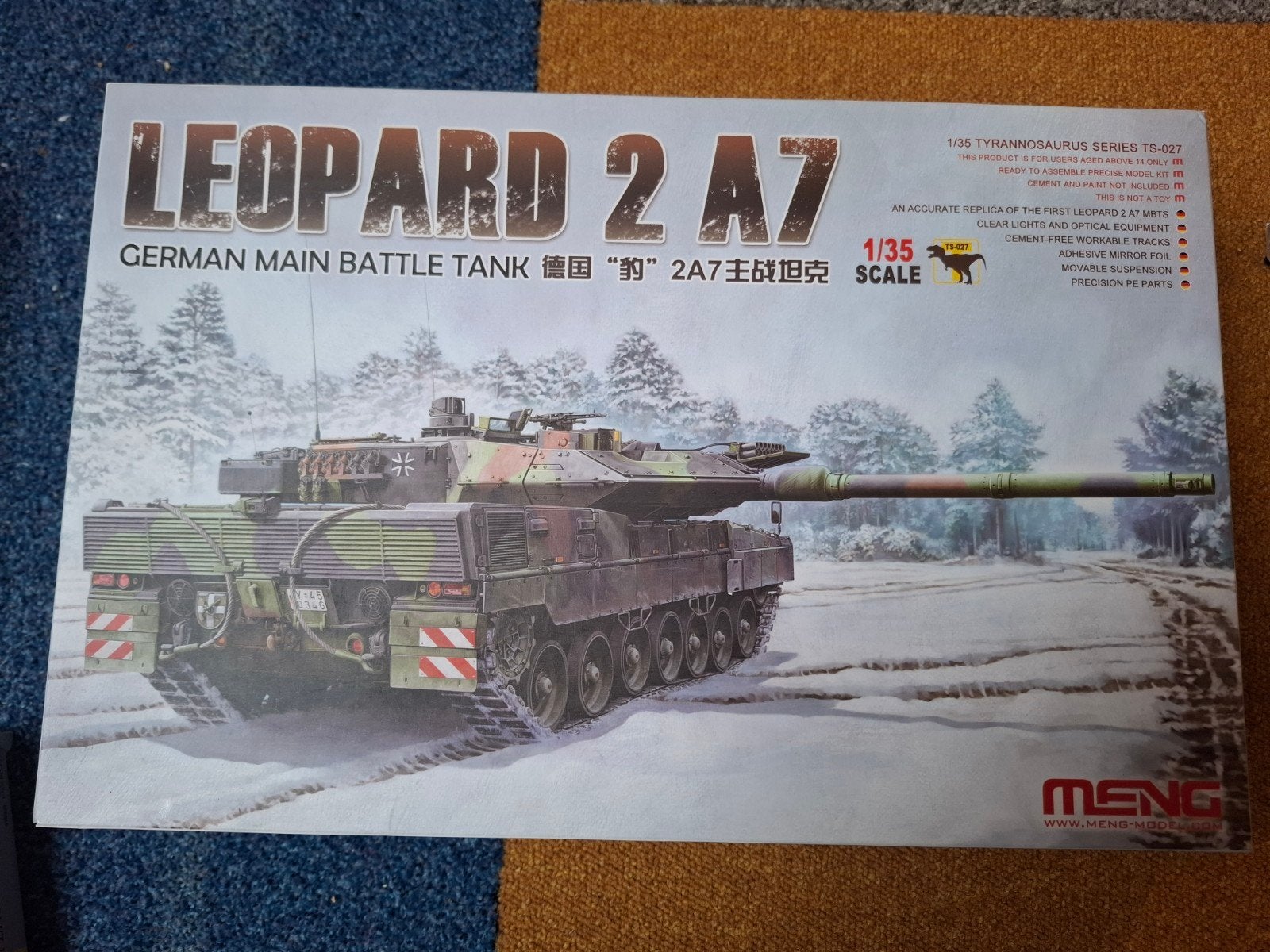 Meng Leopard 2 A7  1:35, Hobby en Vrije tijd, Modelbouw | Auto's en Voertuigen, Overige merken, Tank, 1:32 tot 1:50, Nieuw