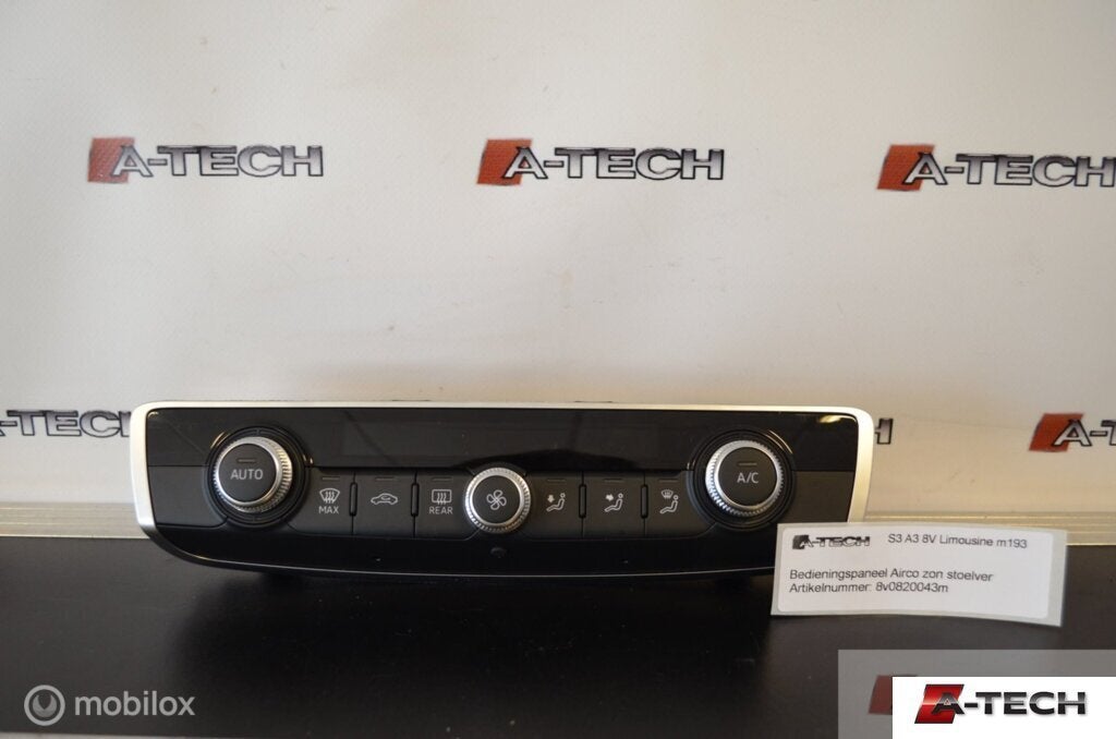 Airco bedieningspaneel Audi A3 8V ('13-'18) 8v0820043m, Audi, Gebruikt, Audi, Ophalen of Verzenden