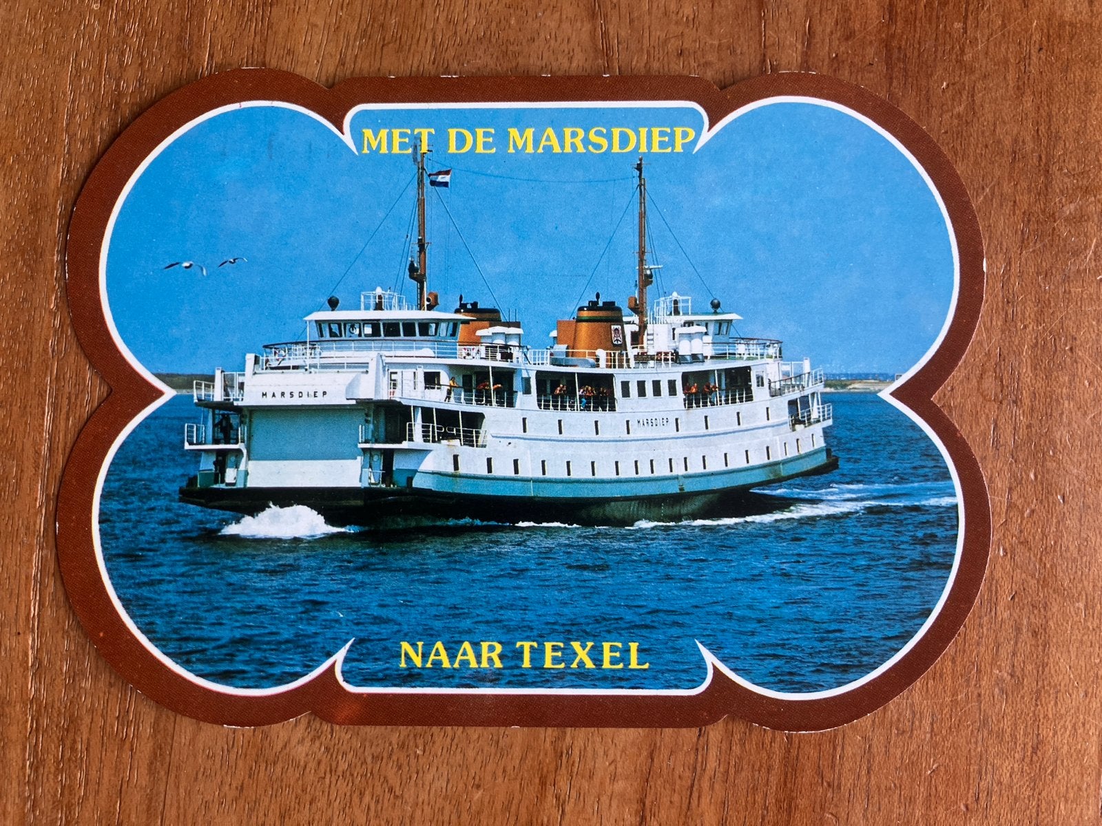 Met de Marsdiep naar Texel (1978), Ophalen of Verzenden, Gebruikt, Motorboot, Kaart, Foto of Prent