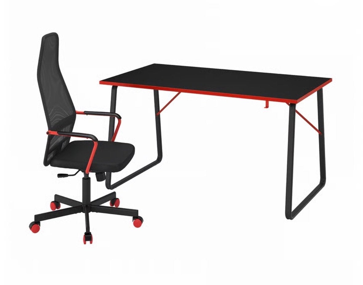 IKEA Gaming bureau en bureaustoel - Zo goed als nieuw, Ophalen, Zwart, Zo goed als nieuw, Gaming bureaustoel