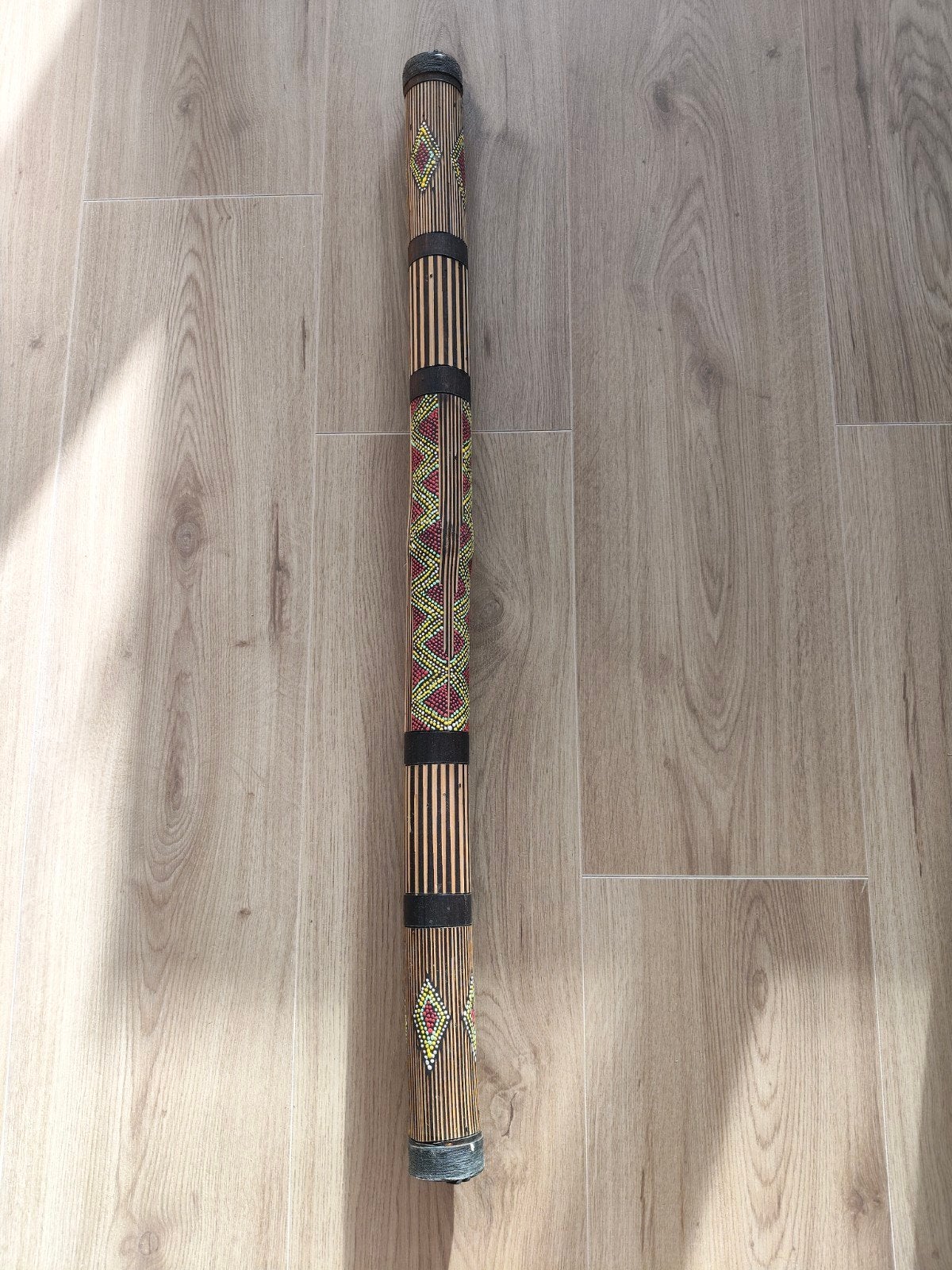 Regenmaker - Rainstick bamboe muziek instrument 100 cm, Ophalen, Zo goed als nieuw