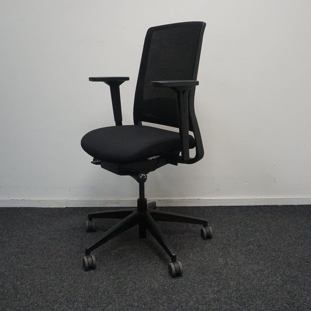 Gispen Zinn Bureaustoelen | Nieuwe Stof | Zwart/Zwart
