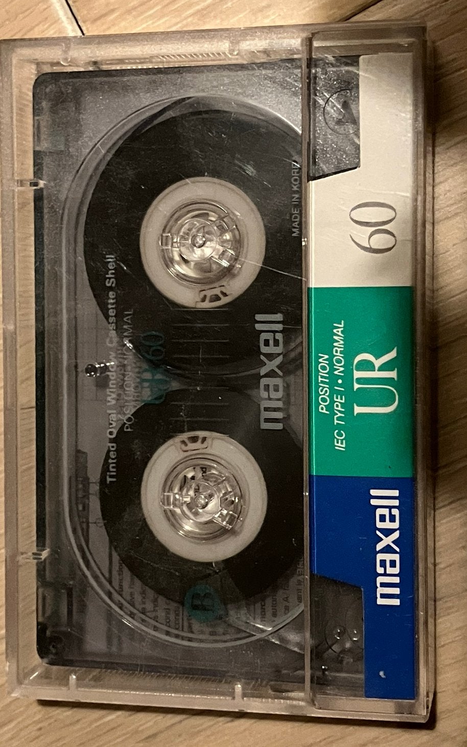 Maxell UR 60 Type I Cassettebandje - gebruikt, Gebruikt, 1 bandje, Ophalen of Verzenden, Voorbespeeld