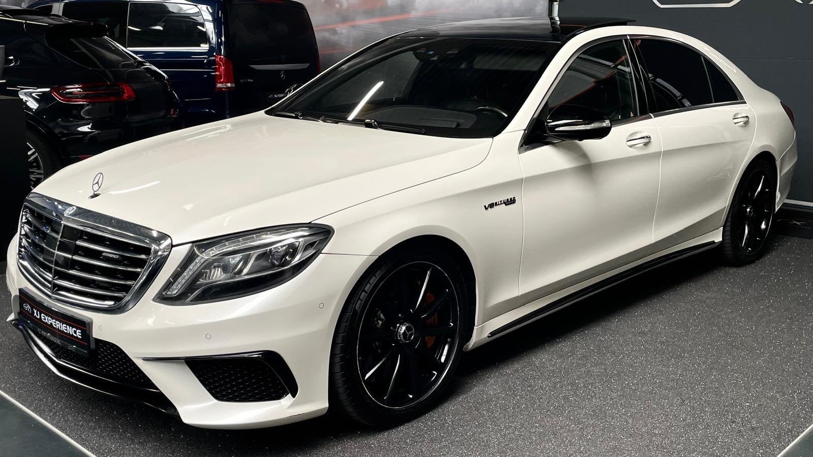 Mercedes-Benz S-klasse AMG 63 4Matic Lang 585 PK PANO Keram, Automaat, 5461 cc, Wit, Bedrijf