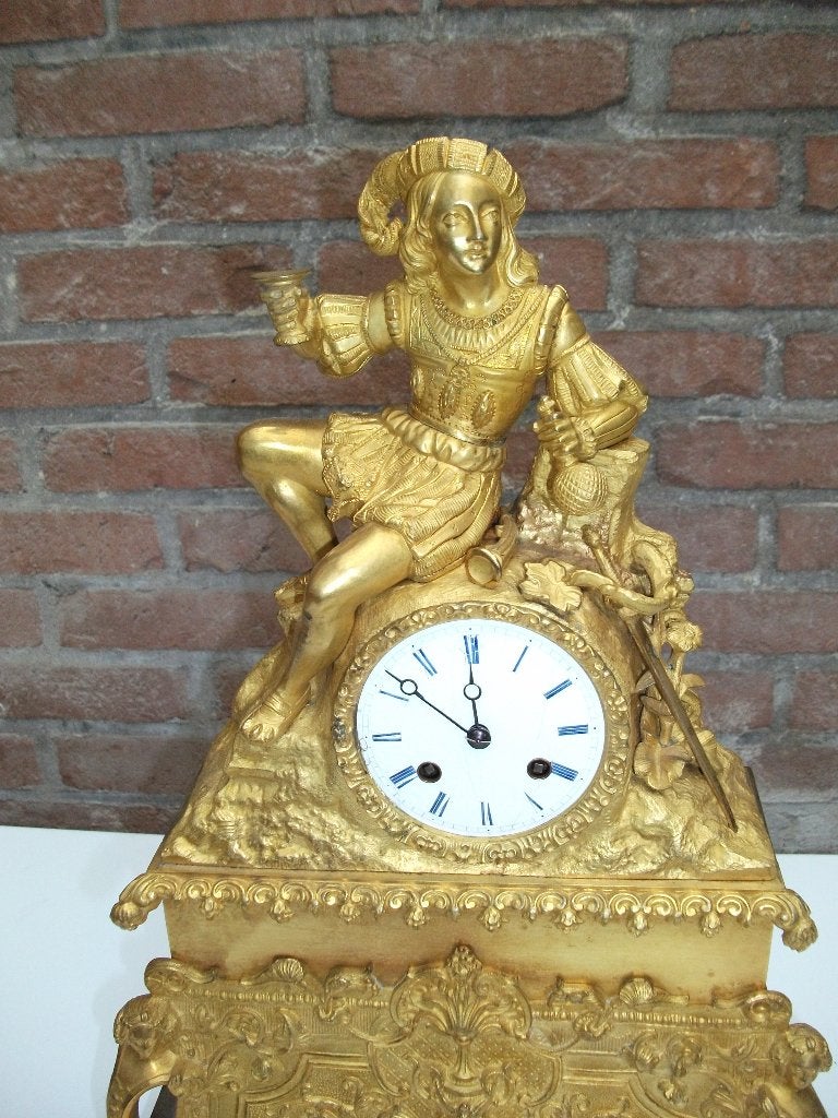 Antieke vuur vergulde Pendule uit 1834 ( touwtje ), Ophalen